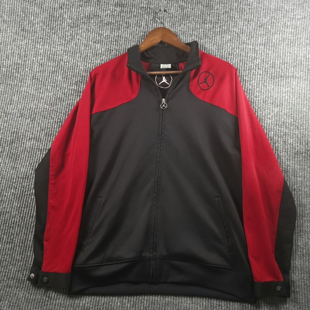 Air Jordan Track Jacket Boys Youth XL Black Red Jumpman Full‎ Zip Warm Up Gym